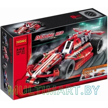 Конструктор Decool 3412 Красный гонщик (158 деталей)